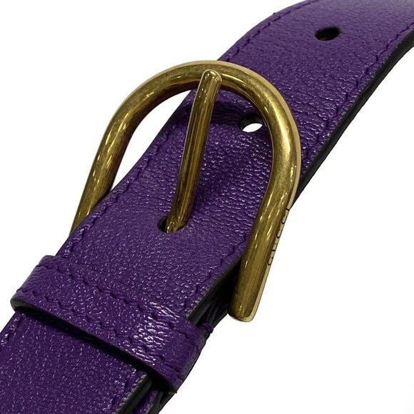 Auth GUCCI Aphrodite,GG Marmont 739076 Purple Leather Handbag - Picture 12 of 16